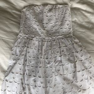 Aqua White Floral Dress